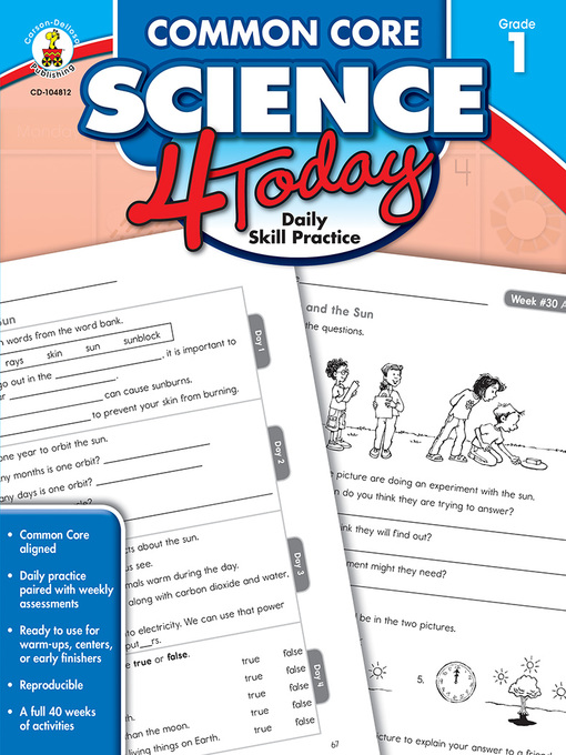 Title details for Common Core Science 4 Today, Grade 1: Daily Skill Practice by Natalie Rompella - Available